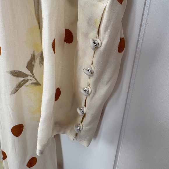 Free People Floral Mini Dress with Button Detail - Picture 6 of 6